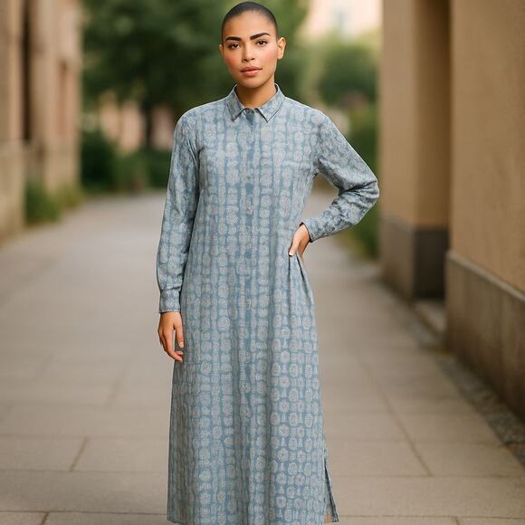 NILI LOTAN MAXI BEACH COVERUP RARE Paisley Print - Picture 1 of 9